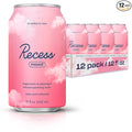 Recess Mood Magnesium & Adaptogen Drink, Relaxation Beverage, 12 Ounce (Strawberry Rose, 12 Pack)