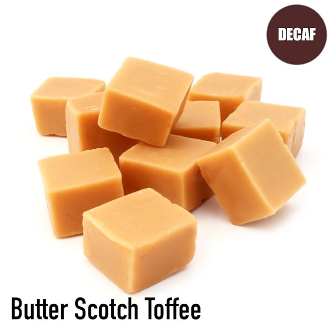 Volcanica Butter Scotch Toffee Flavored Decaf Coffee, Whole Bean, Fresh Roasted, 16-ounce