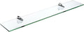 Spancraft Glass H-6x18-Chrome Heron Glass Shelf, Chrome, 6" x 18"