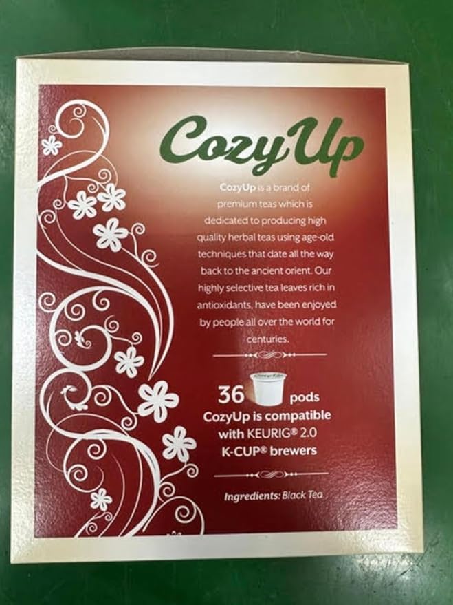 Cozy Up 36-Count Black Tea Pods Compatible with Keurig K-Cup Brewers
