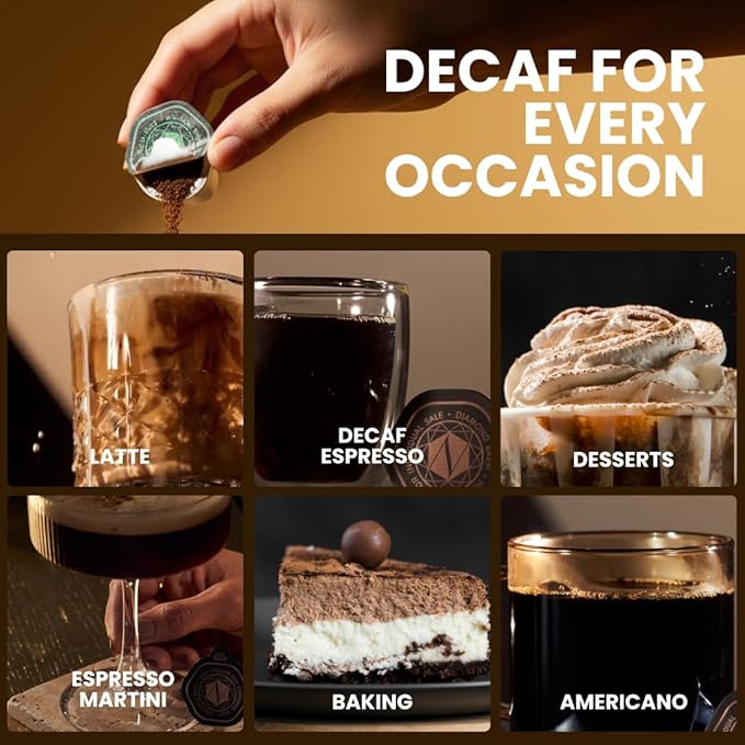 Luxury Instant Espresso - Decaf, Hot or Iced Instant Coffees, Cold Brew Coffee, Double Shot Espresso, 12 Count, 100% Arabica, Sugar Free, No Additives - Original Diamond Brew
