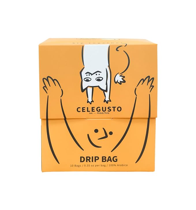 Celegusto Specialty Instant Drip Coffee – Single Serve Pour Over Packs – Medium Roast Arabica, Full Body, Smooth – No Machine Needed – Office Ready, Travel Friendly, Direct Trade