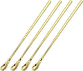 uxcell 4Pcs Stainless Steel Mixing Spoon 8.7 Inch Cocktail Stirrer Bar Spoon Drink Stirring Spoon with Long Handle for Bar Cocktail Ice Tea, Gold
