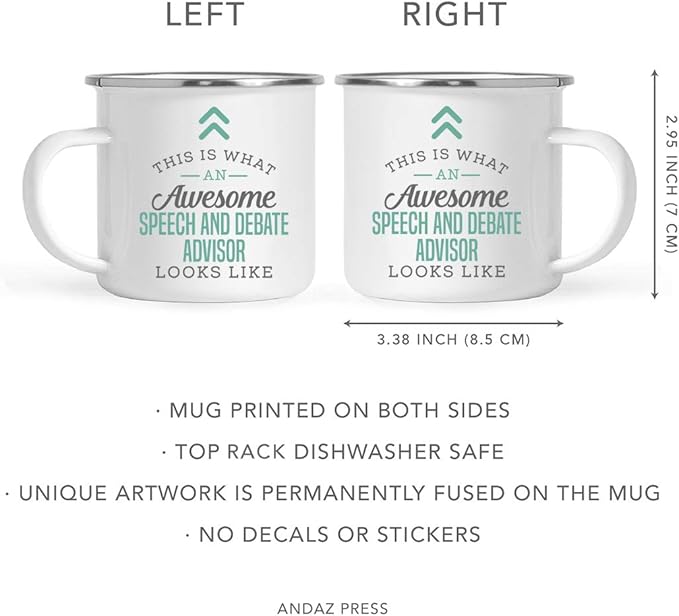 Andaz Press 11oz. Stainless Steel Campfire Coffee Mug Gift, This is What an Awesome Speech and Debate Advisor Looks Like, 1-Pack, Birthday Gift Ideas Coworker Him Her, Includes Gift Box