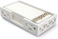 Rustic Wooden Guest Towels Holder Flat Bathroom Napkin Holder Caddy Hand Towel Tray Cocktail Napkins Tray for Table Countertop Towel Holder Baskets Modern Paper Bathroom Accessories