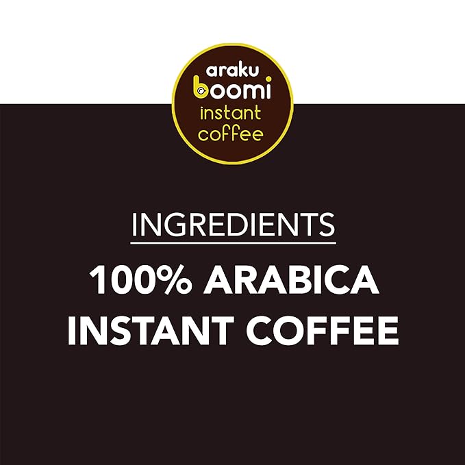 Boomi Premium Single Origin Instant Coffee Powder - Medium Roast, 100% Arabica, Mold & Mycotoxin Free, Low Acid - 3.5oz Tin (2 Pack)