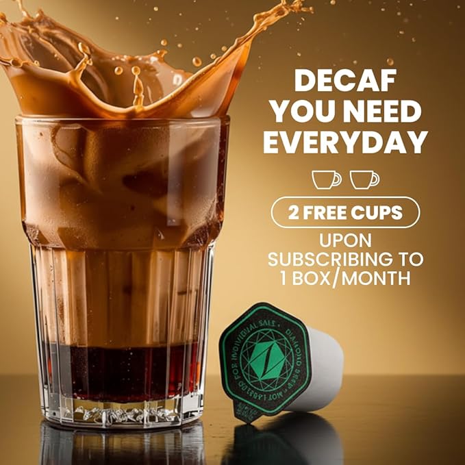 Luxury Instant Espresso - Decaf, Hot or Iced Instant Coffees, Cold Brew Coffee, Double Shot Espresso, 12 Count, 100% Arabica, Sugar Free, No Additives - Original Diamond Brew