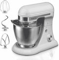 Geek Chef Electric Stand Mixer, 4.8QT 12 Speeds Tilt-head Food Mixer with Dough Hook, Whisk, Beater, Bowl, Rotary Knob for Home Kitchen Use, Gray