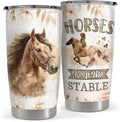 20oz Stainless Steel Insulated TumblerHorse Tumbler 20oz Stainless Steel Insulated Coffee Travel Mug Cup for Women Girls Horse Gifts for Birthday Christmas Mothers Day