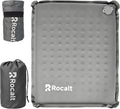 Rocalt Inflatable Seat Cushion, Self-Inflating Memory Foam Airplane Seats Cushion, Portable Air-Foam Stadium Cushion, Lightweight & Compact Bleacher Seat Cushion for Sports Events