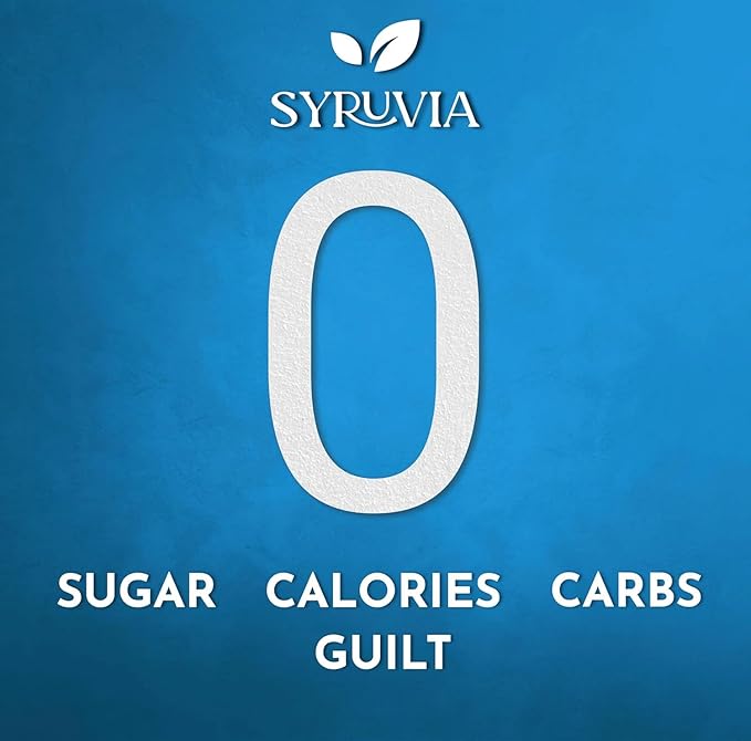 Syruvia Sugar Free Coffee Syrup Variety Pack: Peach, Strawberry, Blackberry, Mango, Cherry & Blue Raspberry - Gluten-Free, Kosher, 25.4 fl oz Bottles - Enhance Your Coffee Experience