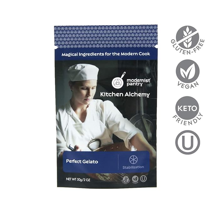 Perfect Gelato [Gelato Stabilizer] Vegan OU Kosher Certified - 50g/2oz (stabilizes and prevents crystal formation in gelato recipes)