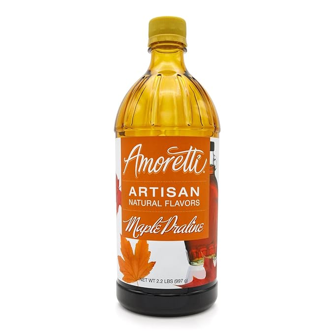 Amoretti - Natural Maple Praline Artisan Flavor Paste, 2.2 lbs, Perfect For Ice Cream, Beverages, Cakes, and more, Preservative Free, Vegan, Gluten Free, No Artificial Sweeteners, Highly Concentrated