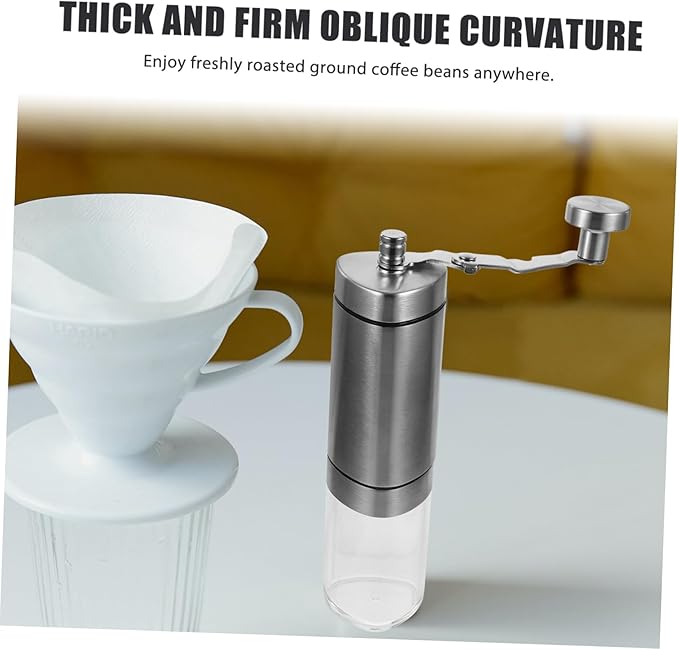 Manual Coffee Bean Grinder Stainless Crank Grinder Bean Pepper Mill for Home Office Travel Camping