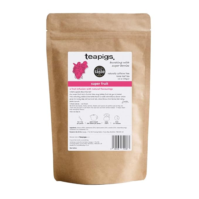 Teapigs Super Fruit Loose Tea Made with Whole Fruit (1 Pack of 200g)