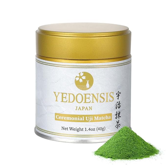 YEDOENSIS Ceremonial Uji Matcha - Japanese Green Tea Ceremonial Uji-Matcha Powder, Vegan Gluten-Free (40g)