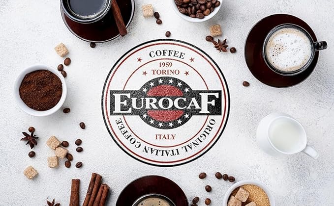 Eurocaf Blend Gold 100% Arabica, Whole Bean Coffee, Medium Roast, 2.2 Ib, Original Italian Coffee (Pack of 1)