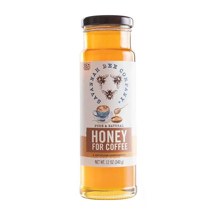 Savannah Bee Honey for Coffee - Natural Sweetener - Perfect to Off Set Bold Coffee Flavor