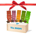 Tea Drops Holiday Sampler Box 25 Count | Organic Dissolvable Loose Leaf Tea | Iced or Hot | Microplastic-Free | Naturally Sweetened Organic Chai, Rose Earl Grey, Citrus Ginger, Peppermint, Matcha | 25 Servings - 5 Per Flavor