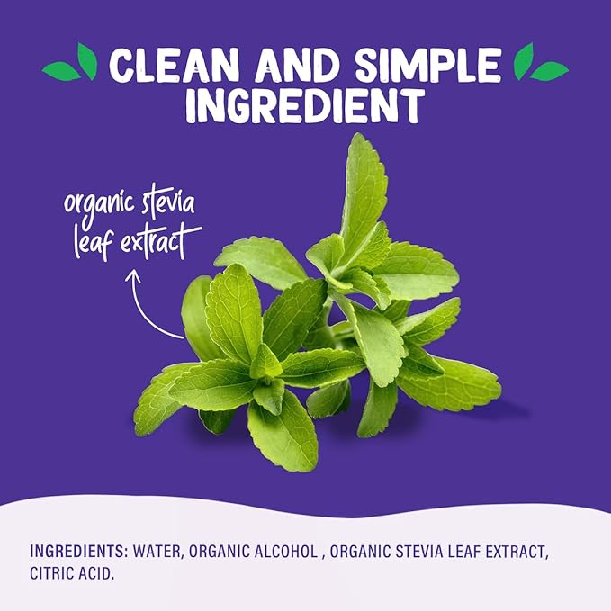 Pyure Organic Stevia Liquid Sweetener Keto Sugar Substitutes, Zero Calorie, Zero Sugar, Zero Carb, Plant-Based Sugar Free Liquid Stevia Extract, Simply Sweet, 1.8 oz (Pack of 4)