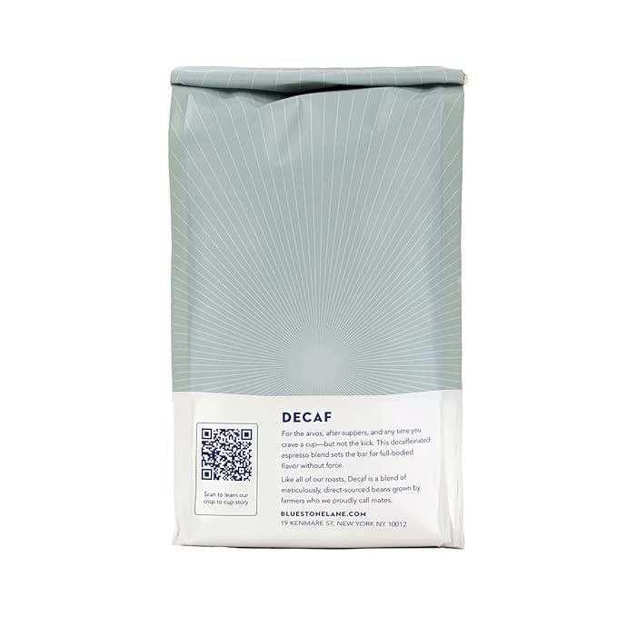 Bluestone Lane Bluestone Lane Ground Coffee, Decaf Colombian, Single Origin, Medium Roast, 12 Ounce Bag, Espresso & Brew Blend