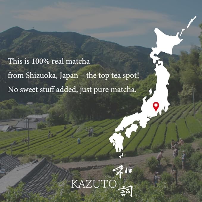 Kazuto Classic Ceremonial Grade Matcha Green Tea Powder - Premium First Harvest Single Origin USDA Organic Gluten-Free Vegan, 100% Pure Unsweetened No Additives from Shizuoka (1.06oz, Classic)