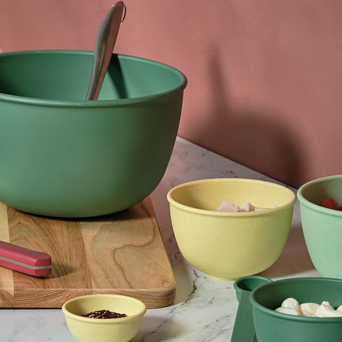 Bamboozle Astrik Baking Bundle | 5 Piece Mixing Bowl Set | Measuring Cups and Spoons | Cooking and Meal Prep | Dishwasher Safe | Microwave Safe | Fresh Guacamole