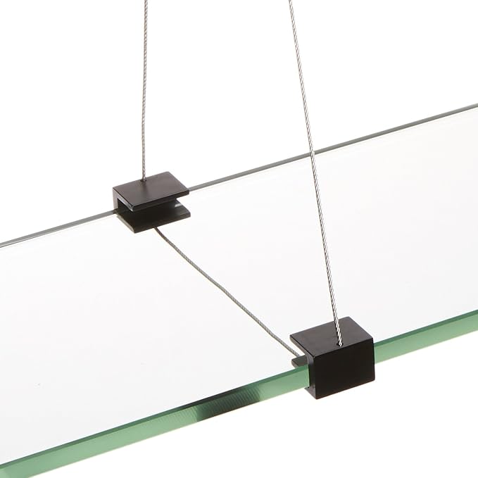 Spancraft Glass CR-4.75x33-Black Crane Glass Shelf, Black, 4.75" x 33"