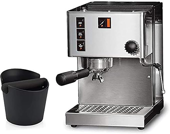Round Coffee Knock Box 4.8 Inch Shock - Absorbent Durable Barista Style Knock Box With Removable Knock Bar and Non-Slip Base Gift