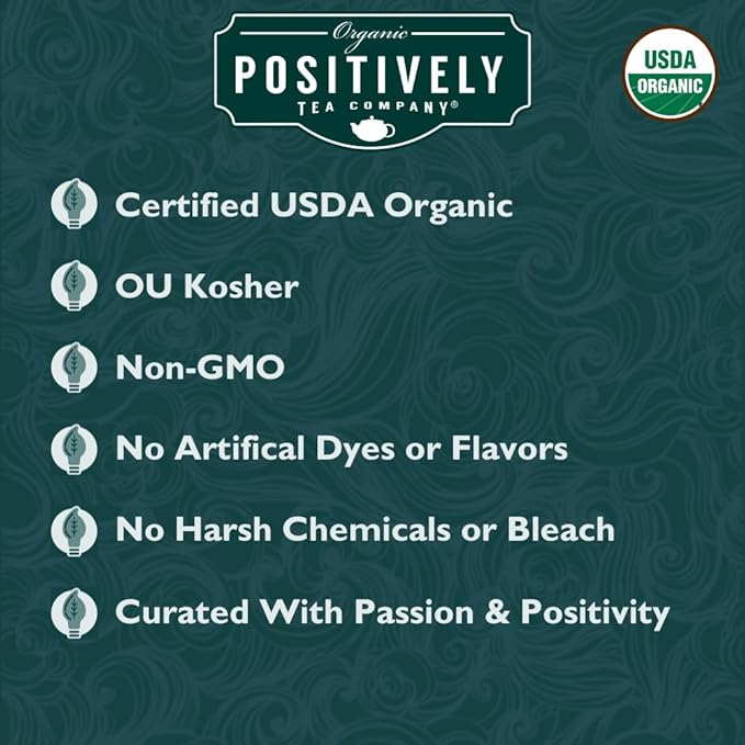 Organic Positively Tea Company, Peppermint Leaf, Herbal Tea, Loose Leaf, 4 Ounce