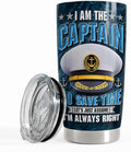 SANDJEST Captain Tumbler 20oz Boat Captain Gifts for Men Boater Boats Owners Stainless Steel Insulated Tumblers Coffee Travel Mug Cup Boaters Boating Gift