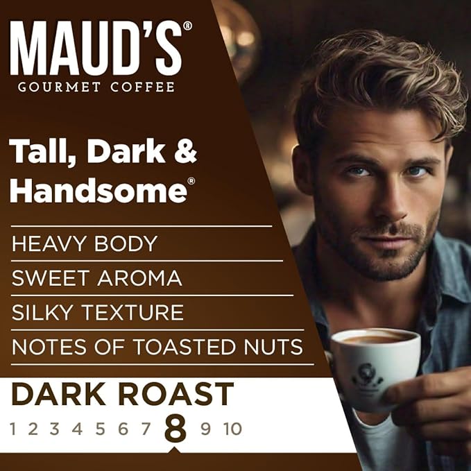 Maud's Dark Roast Instant Coffee, 52 ct, 100% Arabica Coffee, Instant Hot or Iced Coffee - Just add water