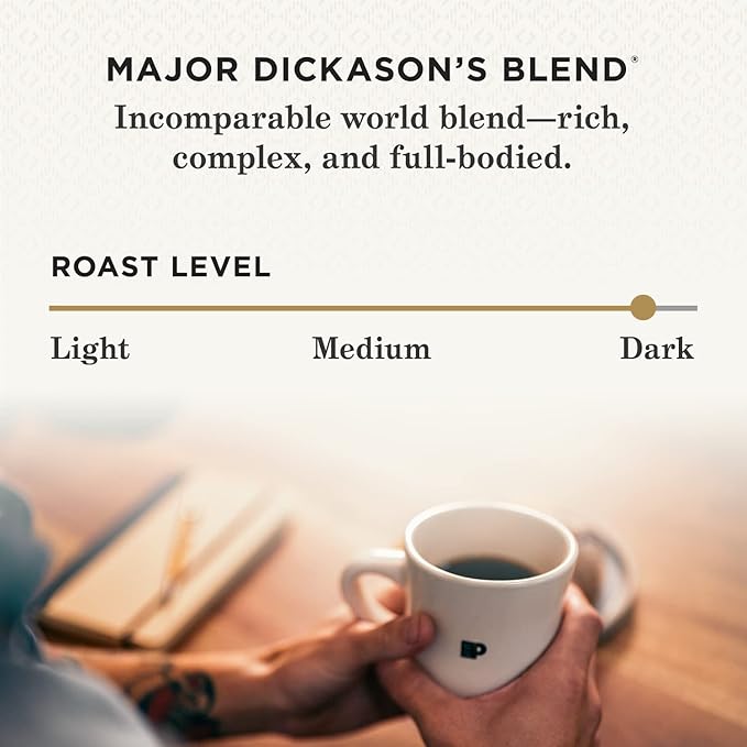 Peet's Coffee, Dark Roast Keurig K-Cup Pods - Major Dickason's Blend 32 Count (1 Box of 32 K-Cup Pods)