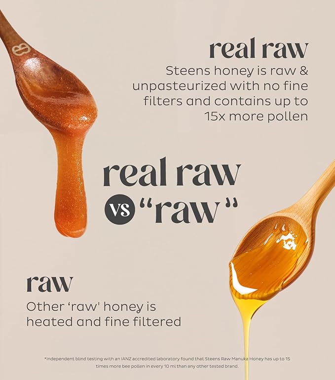 Steens Manuka Honey - MGO 263+ - Pure & Raw 100% Certified UMF 10+ Manuka Honey - Bottled and Sealed in New Zealand - 2x 7.9 oz Jar (UMF 10+, 7.9 oz (Pack of 2))