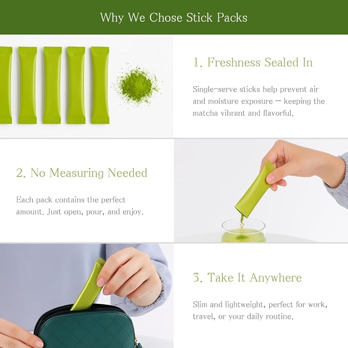 SALBEL Matcha Powder – Japanese Organic Ceremonial Grade, 2g × 30 Individual Packets (2.11 oz)