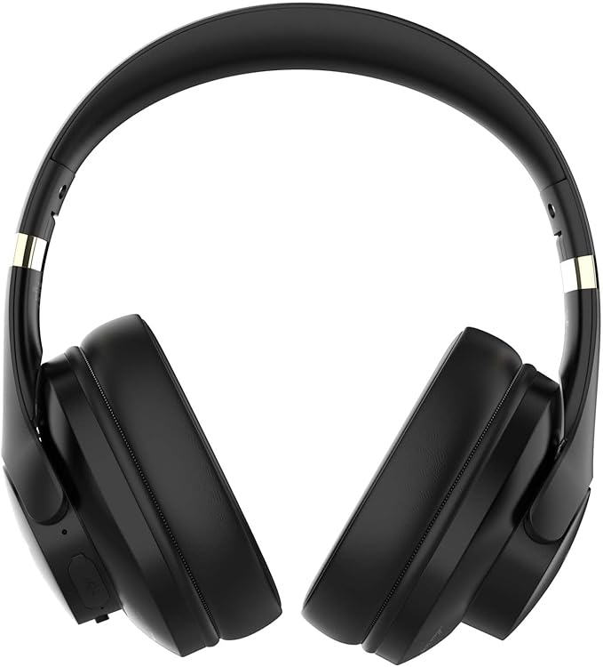Riwbox NC3 Noise Cancelling Headphones,Bluetooth Over Ear Wireless Headset,60H Playtime,Hi-Res Audio, Foldable,Bluetooth V5.4,Comfort&Immersion for Work,Commuting (Black)