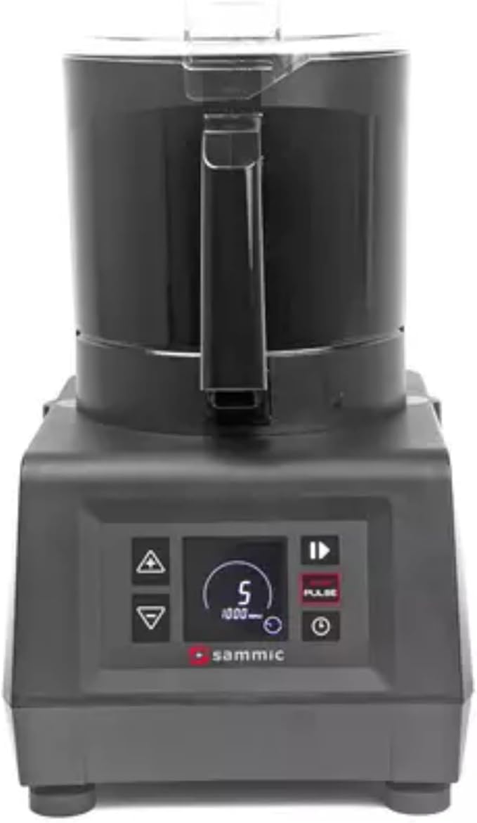 Sammic KE-4V Food Processor and Emulsifier, 4.65 Qt Stainless Steel Bowl, Benchtop Unit with Variable Speeds, Force Control System, Pulse Function, Commercial Food Prep, 120V