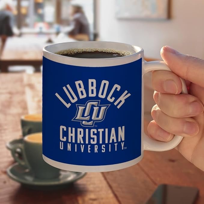 Lubbock Christian University Chaparrals Logo Ceramic Coffee Mug, Novelty Gift Mugs for Coffee, Tea and Hot Drinks, 11oz, White