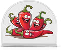 Napkin Holder Acrylic Napkin Holders for Table, Tissue Paper Cocktail Napkin Holder for Kitchen Dinner Napkins Dispenser for Bar Accessories, Cartoon Chili Pepper 2 Pack