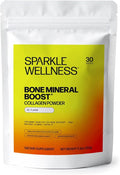 Sparkle Wellness Bone Mineral Boost (No Flavor) [30 Serves] | Collagen Powder Supplement | FORTIBONE Bioactive Collagen Peptides and Buffered Vitamin C Nutra C | Bone Supplements