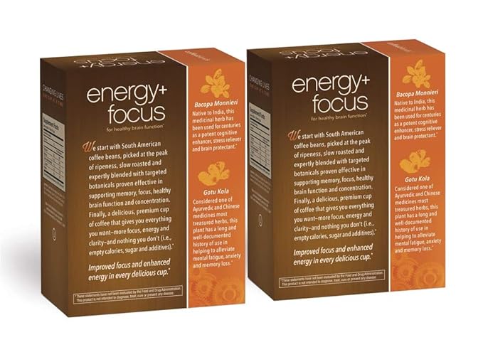 Energy + Focus Instant Coffee by Javita – Premium Arabica with Adaptogens – Clean Energy & Mental Clarity Support – Convenient Functional Coffee Medium Roast Coffee Mix (2 box/48 serv.)
