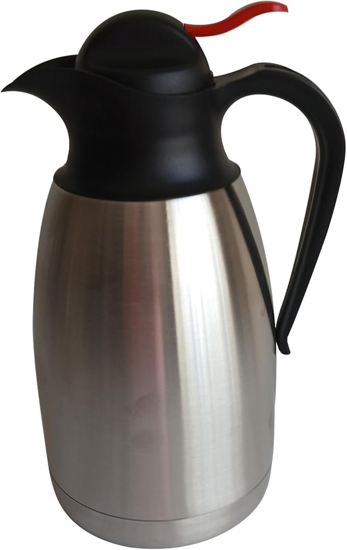 60oz Insulated Coffee Carafe – Thermal Coffee Carafe for Keeping Drinks Hot, Stainless Steel Coffee Thermos, Hot Beverage Dispenser, Large Thermos for Hot Drinks