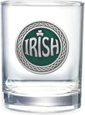 Heritage Pewter Irish Double Old Fashion | Double Rocks Glass 14 OZ for Liquor | Expertly Crafted Pewter Glass