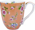 13oz Bone China Floral Mug Bone China Coffee Mugs Bone Teacup Christmas Mugs Birthday Gifts for Women Mom Friends Coworker