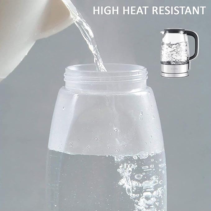 Frcctre 2 Pack Plastic Water Pitcher with Lid, 74 Oz Clear Airtight Beverage Pitcher Juice Container Water Carafe Fridge Jug for Juice, Coffee, Iced Tea, Lemonade, Heat Resistant & Shatter-proof