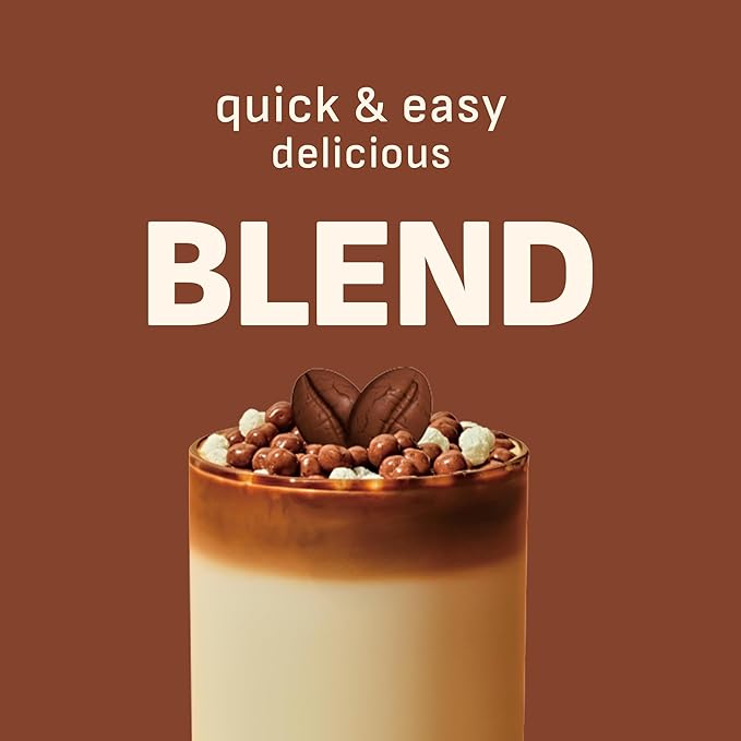 Dolce Latte Protein Shake, With Crunchy Protein Balls, Protein Smoothie Powder - 20g Protein, Low Sugar, Keto-Friendly Meal Replacement Shake, 22.22oz, 14 Servings, 14 Servings (1 X 22.22oz)
