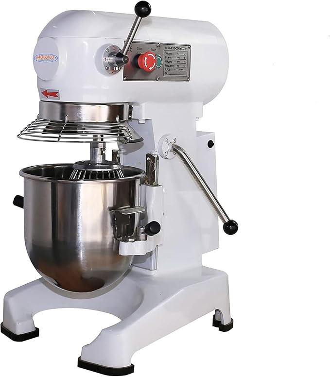 Hakka Electric 10 Qt Stand Mixer 750W Stainless Steel Commercial Industrial Food Mixer 110V/60Hz Heavy Duty Planetary Bread Pizza Countertop Mixer with 3 Adjustable Speeds