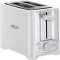 BELLA 2 Slice Toaster with Auto Shut Off - Extra Wide Slots & Removable Crumb Tray and Cancel, Defrost & Reheat Function - Toast Bread, Bagel & Waffle, White