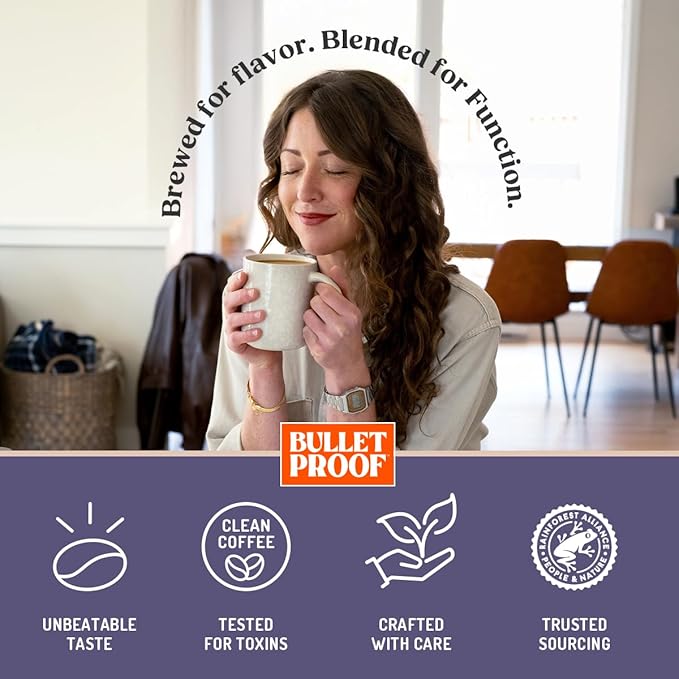 Bulletproof The Enlightener Coffee Pods, 10 Count, Medium-Dark Roast Enhanced Coffee with L-Theanine, Panax Ginseng and Gingko Biloba, Supports Mental Clarity, Focus, and Memory