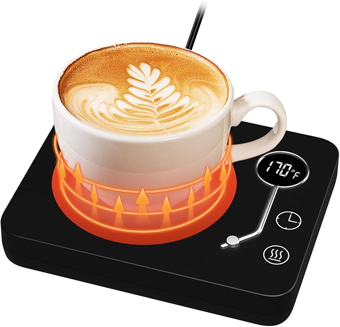 Coffee Mug Warmer, CEROBEAR Mug Warmer for Desk 3 Temperature Control 130℉/150℉/170℉, Cup Warmer with Auto Shut Off for Coffee Milk Tea Beverage-Black
